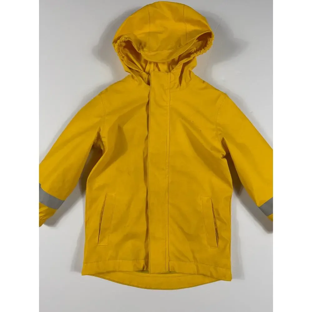 Cat & Jack Yellow Hooded Rain Jacket Toddler size 2